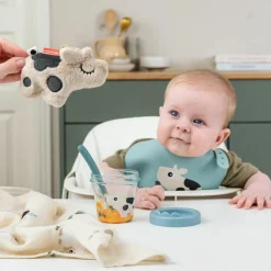 Done by Deer Lot de 2 pots de conservation Tiny farm Bleu