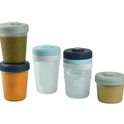 New Lot de 8 pots de conservation bleu et vert (150 ml et 250 ml) Pots De Conservation