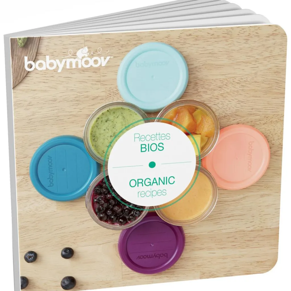 Babymoov Lot de 8 pots de conservation en verre Babybols + livret de recettes