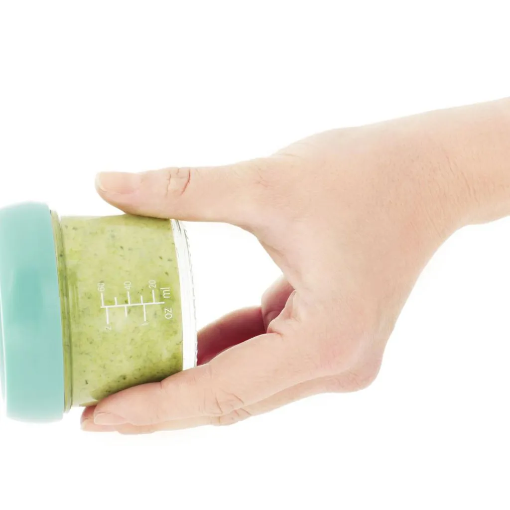 Babymoov Lot de 8 pots de conservation en verre Babybols + livret de recettes