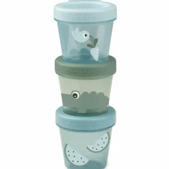 Done by Deer Lot de 3 pots de conservation Croco vert (150 ml)