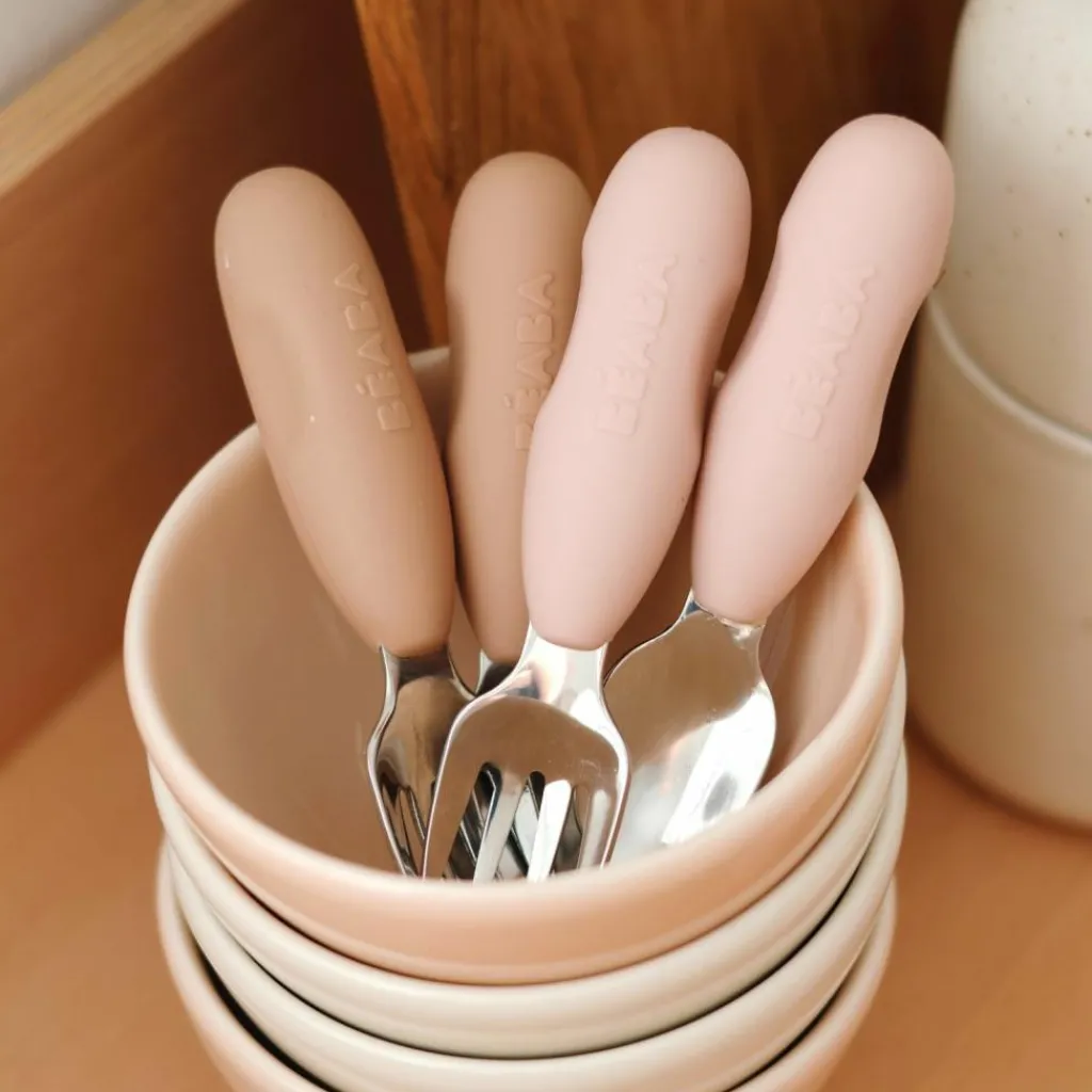 Béaba Lot de 2 précouverts inox Barbe à papa