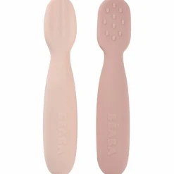 Béaba Lot de 2 précuillères en silicone Barbe à papa et Guimauve