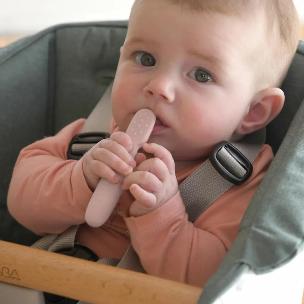 Béaba Lot de 2 précuillères en silicone Barbe à papa et Guimauve