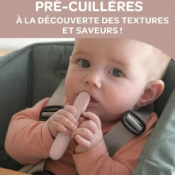 Béaba Lot de 2 précuillères en silicone Barbe à papa et Guimauve