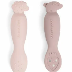 Done by Deer Lot de 2 premières cuillères Tiny farm Rose