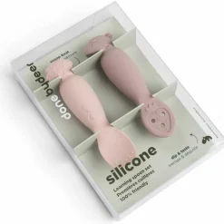 Done by Deer Lot de 2 premières cuillères Tiny farm Rose