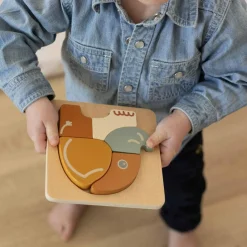 Trois Kilos Sept Lot de 2 puzzles bébé en bois