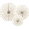 Party Deco Lot de 3 rosettes décoratives beige