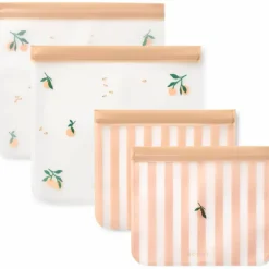 Discount Lot de 4 sachets réutilisables Rebus Peach Pochette À Goûter