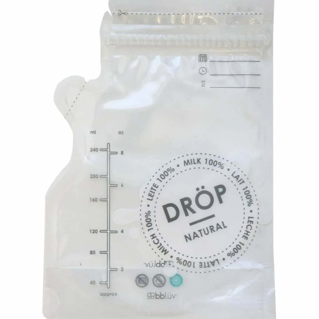 BBLUV Lot de 50 sacs de conservation du lait maternel Dröp