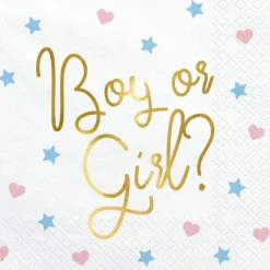Discount Lot de 20 serviettes Boy or Girl? (33 x 33 cm) Serviettes En Papier