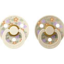 BIBS Lot de 2 sucettes en latex Colour Strawberries-Cream (0-6 mois)