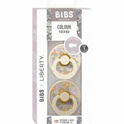 BIBS Lot de 2 sucettes en latex Colour Strawberries-Cream (0-6 mois)