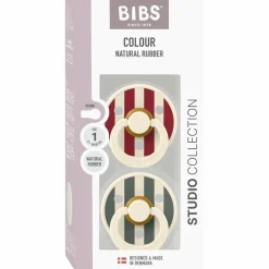 BIBS Lot de 2 sucettes en latex Colour Studio Pin (6-18 mois)