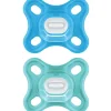 Lot de 2 sucettes en silicone Comfort bleu (0-2 mois) Sucette Nouveau-Né (0-6 Mois)