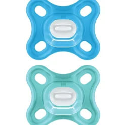 Lot de 2 sucettes en silicone Comfort bleu (0-2 mois) Sucette Nouveau-Né (0-6 Mois)