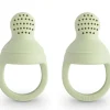 Mushie Lot de 2 sucettes grignoteuses en silicone Sage