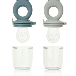 Liewood Lot de 2 sucettes grignoteuses Miranda whale blue-dove blue