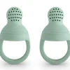 Mushie Lot de 2 sucettes grignoteuses en silicone Cambridge blue