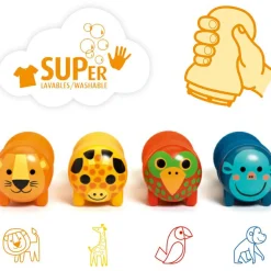 Outlet Lot de 4 tampons Animaux de la savane Dessin Et Peinture