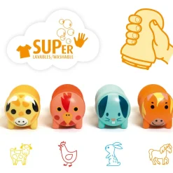 Clearance Lot de 4 tampons Animaux de la ferme Dessin Et Peinture