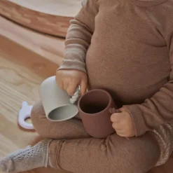 OYOY Mini Lot de 2 tasses en silicone Mellow Choko