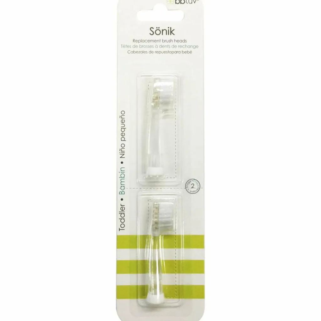 BBLUV Lot de 2 têtes de brosses à dents de rechange Sonïk (3 ans et +)