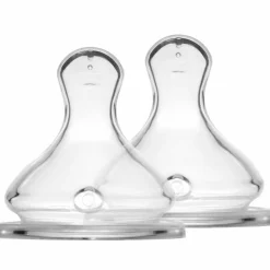 Elhée Lot de 2 tétines en silicone débit lent
