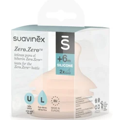 Suavinex Lot de 2 tétines L Zerø.Zerø (0m+)