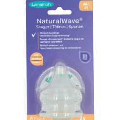 Lansinoh Lot de 2 tétines Natural Wave® spécial allaitement débit moyen