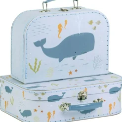 Lot de 2 valisettes de rangement Océan Boîte / Valisette