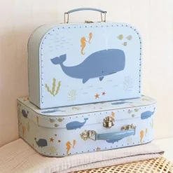 Lot de 2 valisettes de rangement Océan Boîte / Valisette