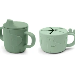 Done by Deer Lot tasse à bec et tasse à goûter Peekaboo Deer friends Vert