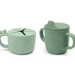 Done by Deer Lot tasse à bec et tasse à goûter Peekaboo Deer friends Vert