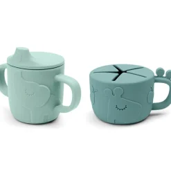Outlet Lot tasse à bec et tasse à goûter Peekaboo Deer friends Bleu Tasse