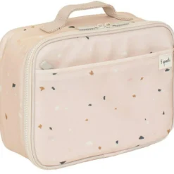 3 sprouts Lunch bag en tissu recyclé Terrazzo rose