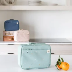 Lunch bag en tissu recyclé Terrazzo vert Sac Isotherme