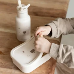 Discount Lunch box 3 compartiments en silicone Ourson sable Boîte À Goûter / Lunch Box
