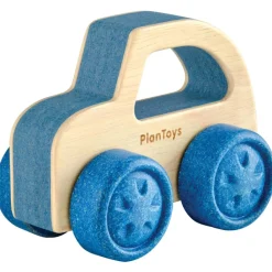 Plan Toys Ma première voiture en bois d'hévéa bleue