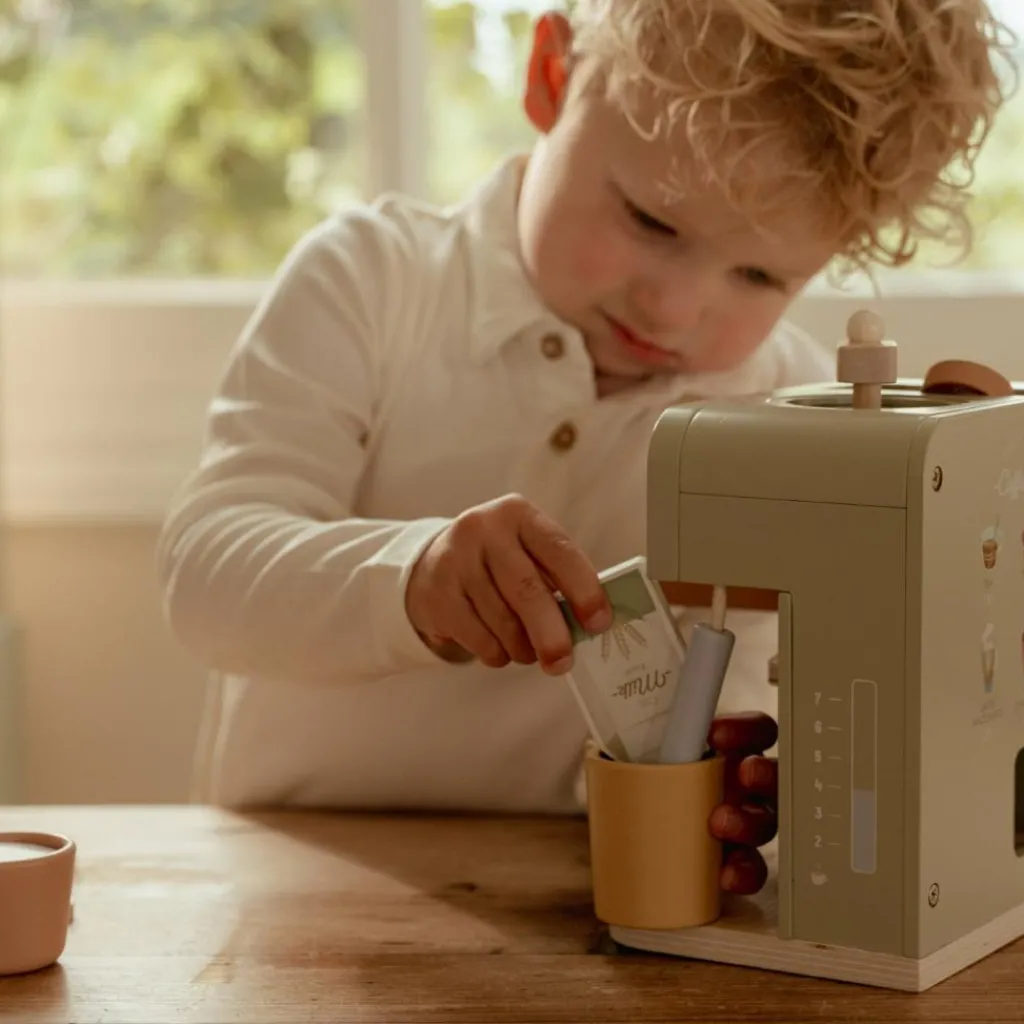 Clearance Machine à café en bois FSC Dînette Et Aliments Factices