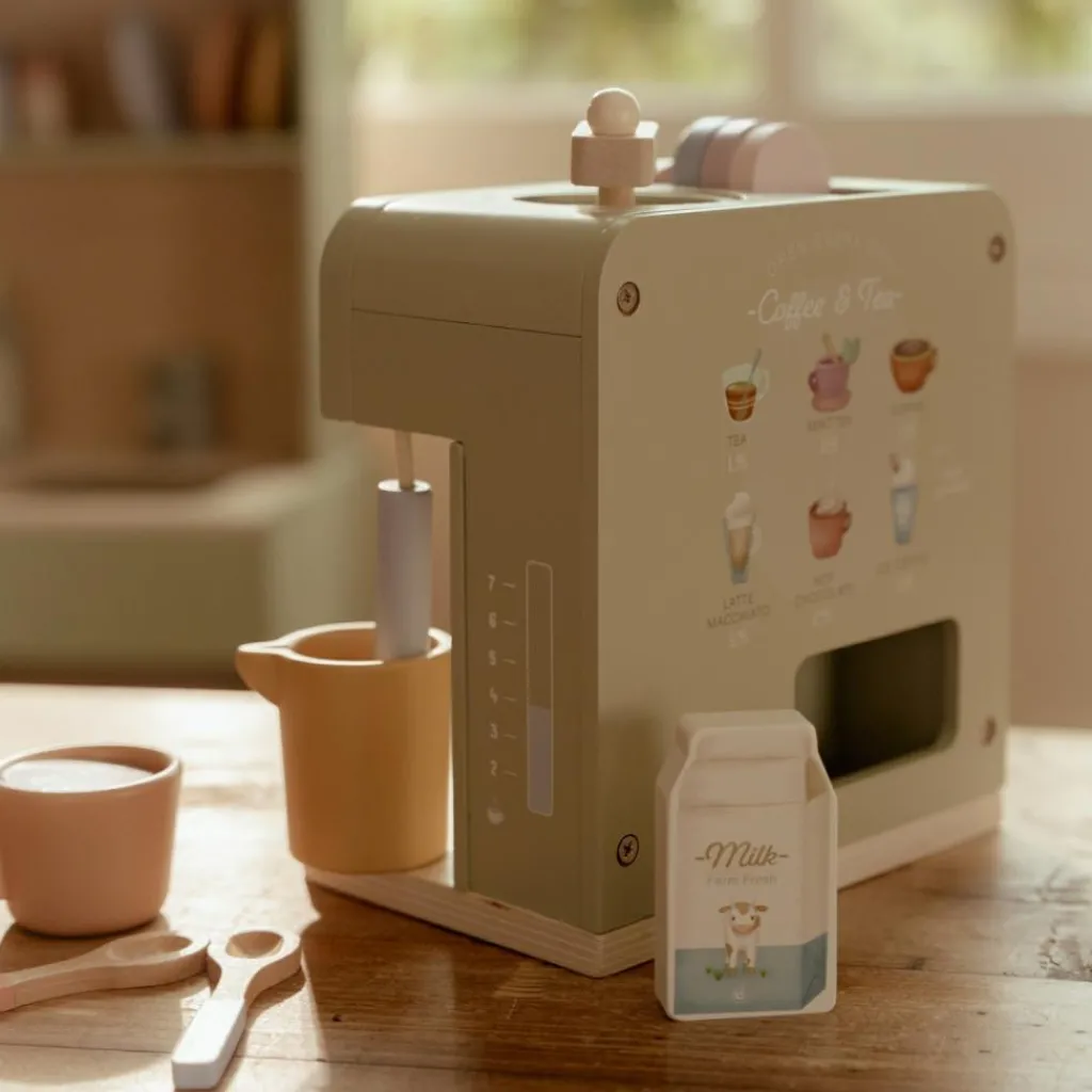 Clearance Machine à café en bois FSC Dînette Et Aliments Factices