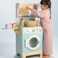 Tender Leaf Machine à laver avec accessoires en bois
