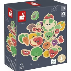 Janod Magnets Fruits et légumes (24 pièces)