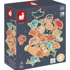 Janod Magnets Monde marin (24 pièces)