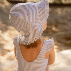 Little Dutch Maillot de bain 1 pièce à volants Sunny Flowers Blue (3-4 ans)