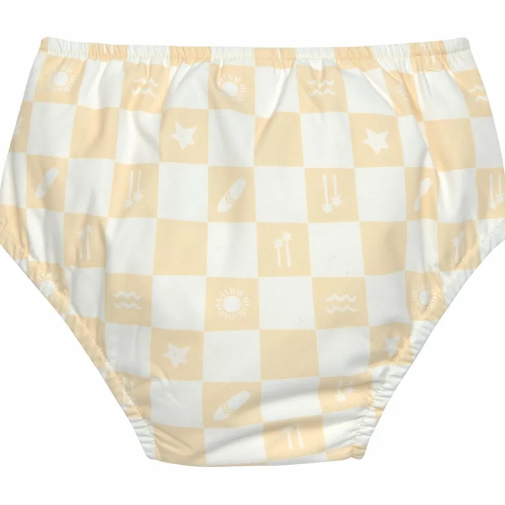 Maillot de bain couche Check Pattern vanille et écru (19-24 mois) Maillot De Bain