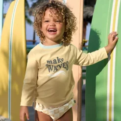 Online Maillot de bain couche Check Pattern vanille et écru (13-18 mois) Maillot De Bain