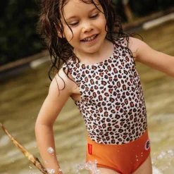 Clearance Maillot de bain Léopard (5-6 ans) Maillot De Bain