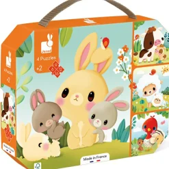 Sale Malette de 4 petits puzzles Animaux de la ferme (6 à 16 pièces) Puzzle